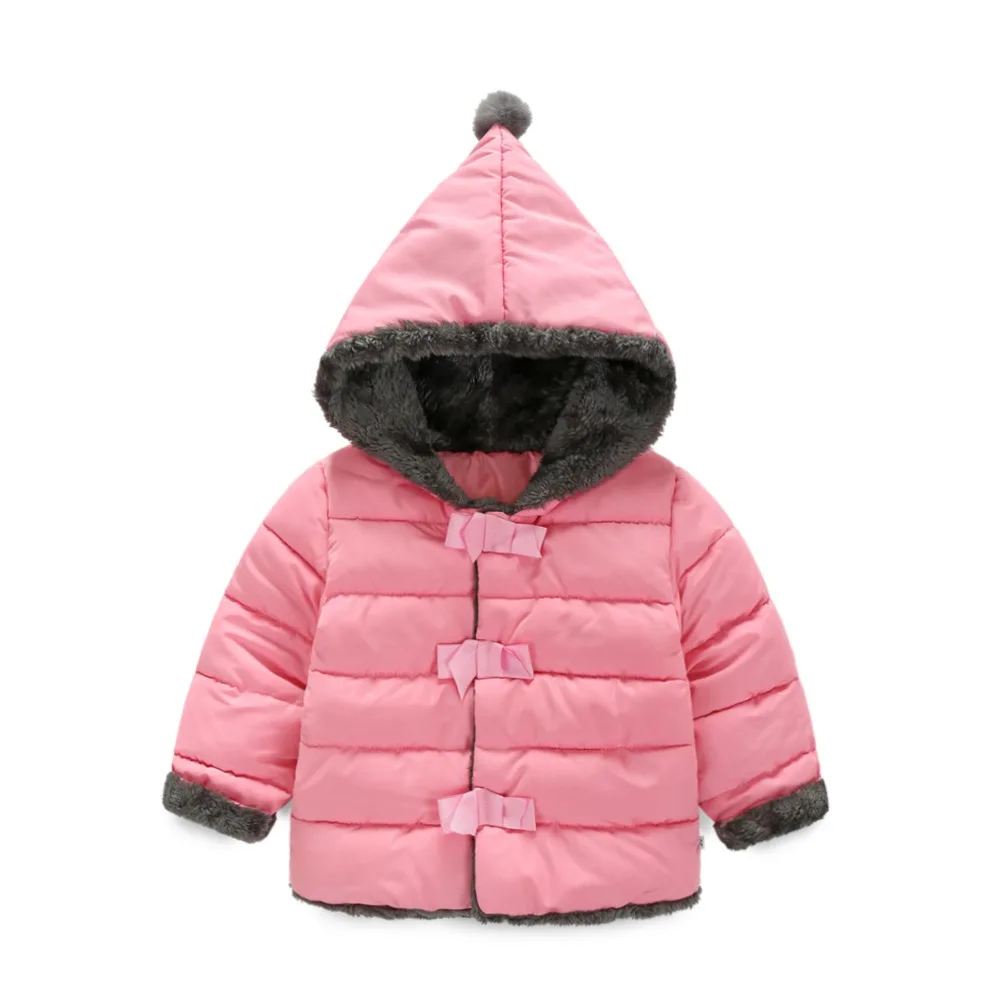 

Girls Jackets & Coats New 2016 Arrivals Fashion Fur Hooded Thick Warm Parka Down Kids Clothes Cotton Children's Outwear Clothing