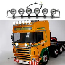 รถบรรทุกLED SpotlightแสงสำหรับTAMIYA 1/14 Scania R620 R470รุ่นRCรถบรรทุกรถLEDโคมไฟ