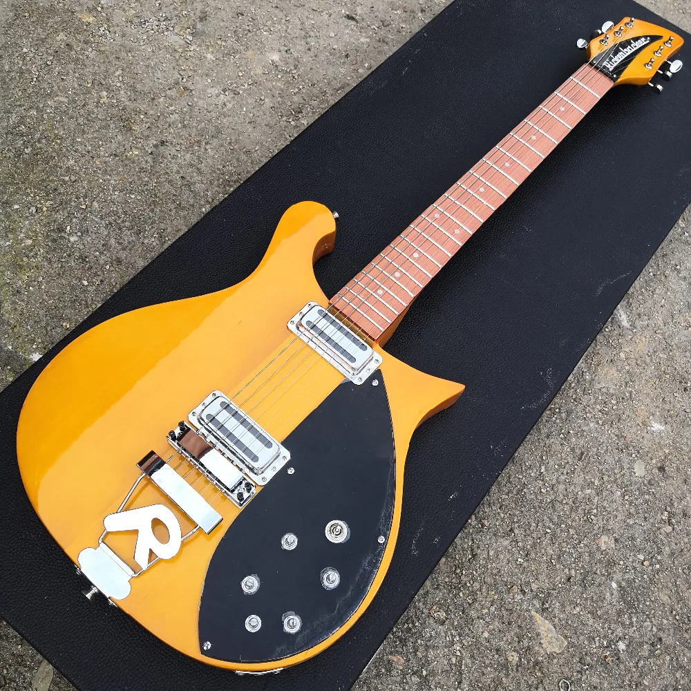 

guitar ricken/backer electric guitar, two alder bodies, maple's neck thru body free shipping