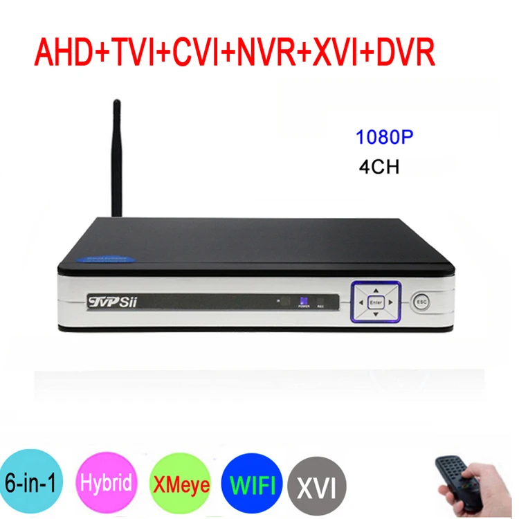 

Silver Panel Hi3520D XMeye 4CH 1080P Full HD Video Recorder 6 in 1 Hybrid Wifi Onvif NVR TVI CVI AHD DVR Free Shipping