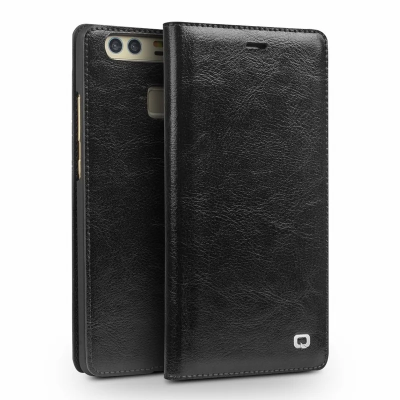 QIALINO for Huawei P 9 Phone Covers on Genuine Leather Case with Card Slot for Huawei