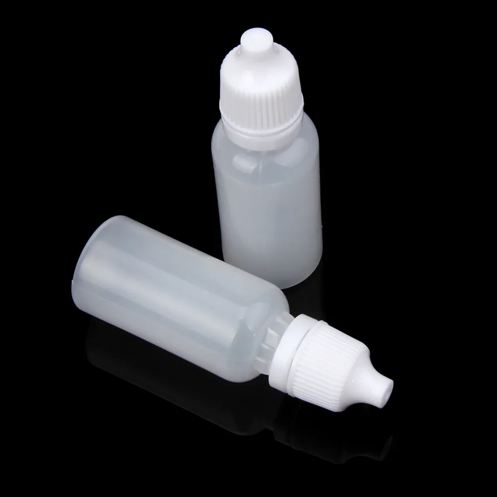 100/50/25PCS 15ml Empty Plastic Squeezable Dropper Bottles Eye Liquid