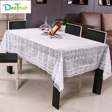 Nappe Floral Tischdecken für hochzeiten Baumwolle Gehäkelte Tabelle Abdeckung Stoff Rustikalen Kaminsimse Hochzeit Dekoration Billige Artikel
