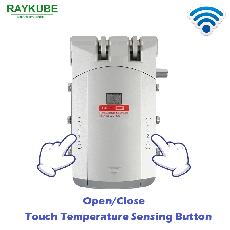  RAYKUBE Electric Door Lock Wireless Control With Remote Control Open & Close Smart Lock Security Do - 32812952145