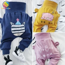 Lemonmiyu/Детские леггинсы для новорожденных с героями мультфильмов; эластичные повседневные штаны для маленьких мальчиков и девочек с длинными рукавами; милый комбинезон; свободные брюки; весенние штаны