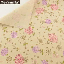 Домашний текстиль от teramila цветы Стиль Хлопок льняная ткань швейный материал Tissu подушка сумка занавеска сделай сам для кукол