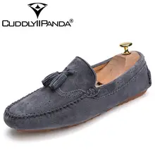 CuddlyIIPanda/Брендовые мужские повседневные лоферы из натуральной кожи; дышащие весенние мужские лоферы без застежки для вождения; модная прогулочная обувь на плоской подошве