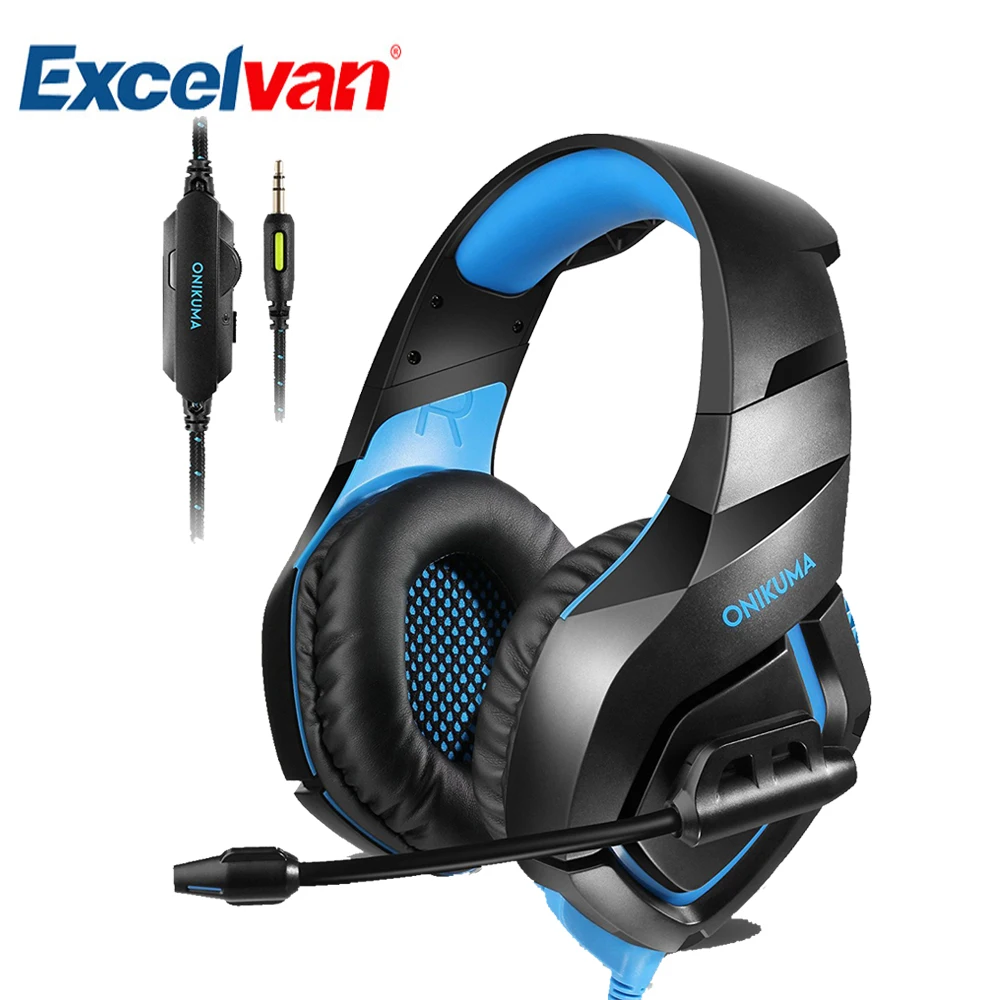 Excelvan ONIKUMA K1 B Gaming Headset Over Ears Durable & Flexible