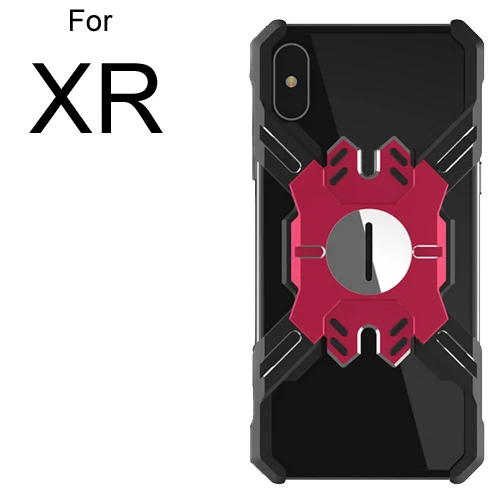 Металлический бампер рамки чехол для iPhone XS Max, Heavy Duty панцири противоударный алюминий сплав защитный в виде ракушки - Цвет: For iphone XR