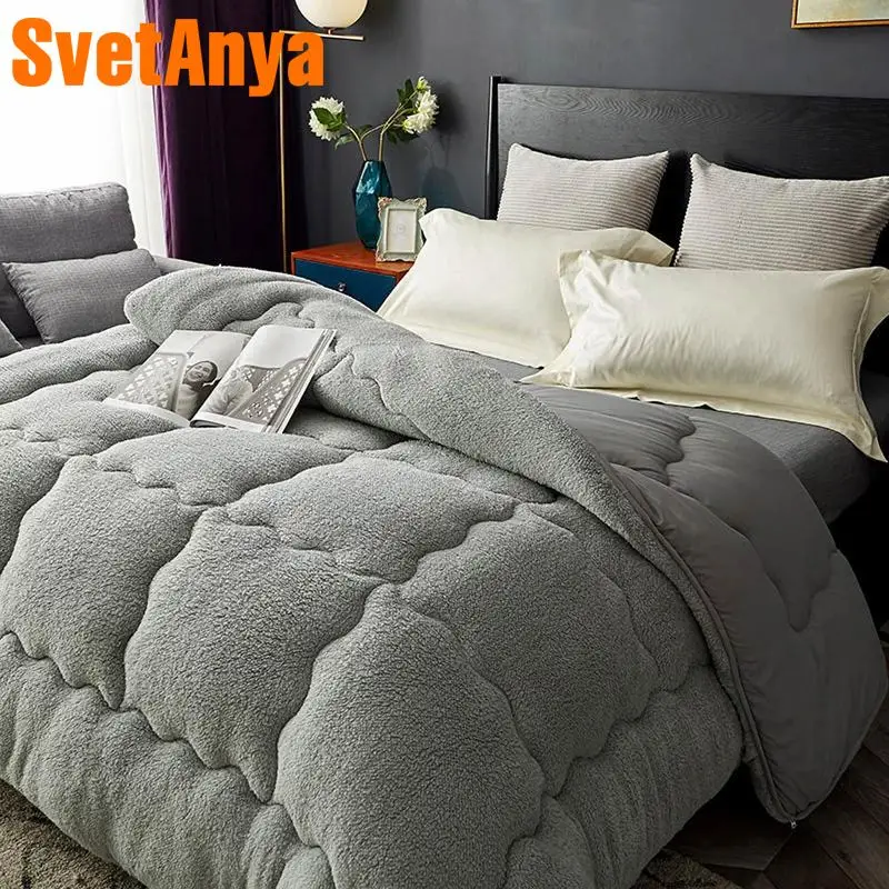 Svetanya warm Comforter thick Bedding Filler artificial Lamb Cashmere
