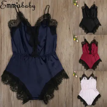 

2019 Newest Fashion Hot Sexy Charming Wholesale Womens Sexy Nightwear Babydoll Lace Sleepwear Bodysuit Jumpsuit Romper