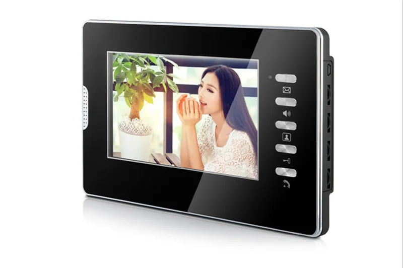 D107C Hot Selling Profession smart home 7 inch color TFT LCD screen monitor has wired Digit video intercom doorbell function