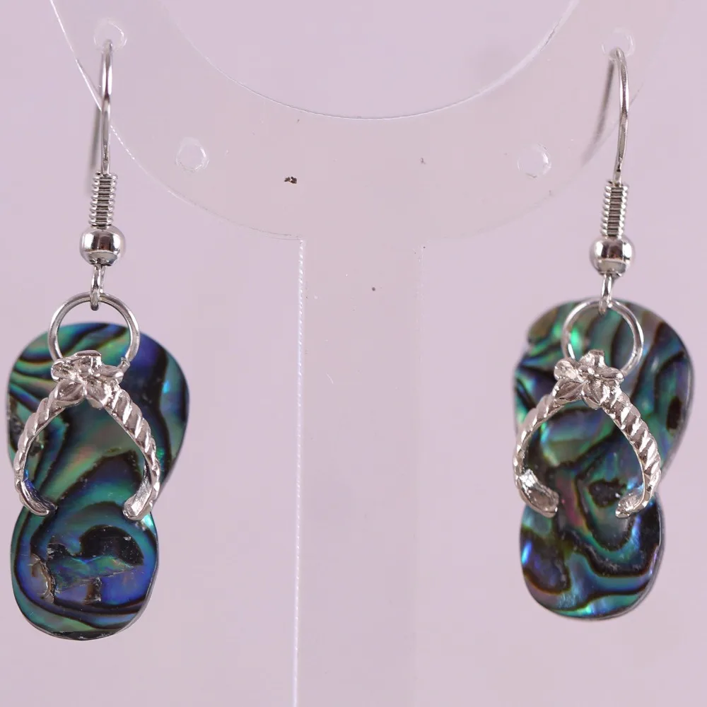 12X12MM Fashion Jewelry Shoes New Zealand Abalone Shell
