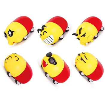 

RCtown Children Mini Cartoon Pull Back Alloy Car Models Funny Emoticon Toys Kids Gifts D15