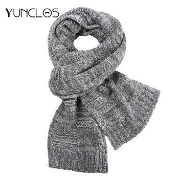 

YUNCLOS 35cm*185cm Men Fashion Design Scarves Men Winter Knitted Scarf Couple's High Quality Thick Warm Long Scarf