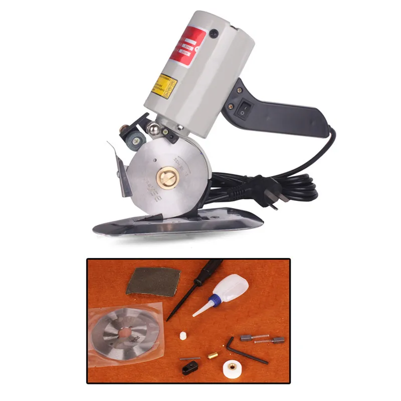 90mm Electric Round Knife Fabric Cloth Saw Cutter 110V 220V 200W Cutting Machine For Cotton Silk Leather Cut Tools EUUS Plug (3)