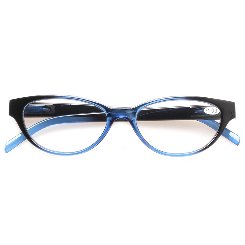 Модные кошачьи глаза очки для чтения женские весенние петли красивые цветные оправы для очков очки для чтения - Цвет оправы: Blue