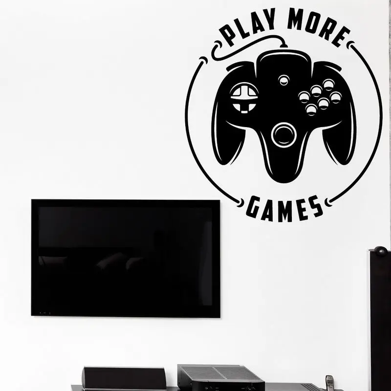 Game Room Handle Sticker Gamer Decal Gaming Posters Gamer Vinyl Wall Decals Parede Decor Mural Video Game Sticker