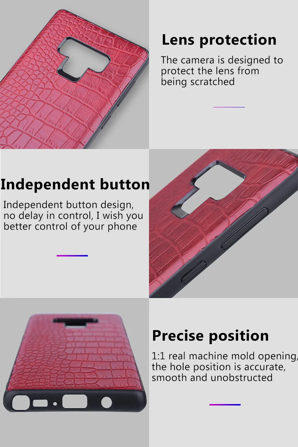 !ACCEZZ Luxury Crocodile Skin Phone Case For Samsung Galaxy Note9 Cover Soft TPU Protective Shell Capa Coque PC Hard Frame Cases (5)
