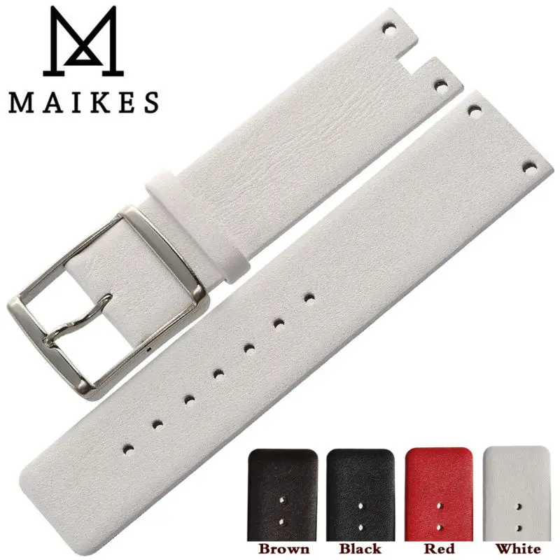 Мягкий и прочный Чехол для часов MAIKES черный белый цвета из натуральной кожи Для CK Calvin Klein K94231|case for canon camera|case