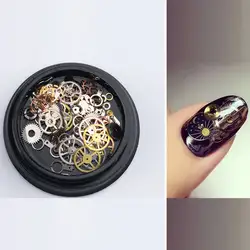 Модные ногтей Стикеры разные размеры смешанные механические шестерни гвозди книги по искусству косметические обертывания маникюр
