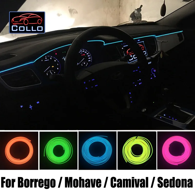

Newest EL Wire For KIA Borrego / Mohave / Grand Carnival R / Sedona / Car Decoration Cold Light Atmosphere Lamp / 9 Meter A Set