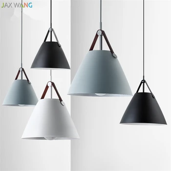 

Nordic Lid Denmark TOM DIX Pendant Lights Modern Dining Room Bedroom Besides LED Lamps Macarons Color Cafe Bar Iron Fixtures