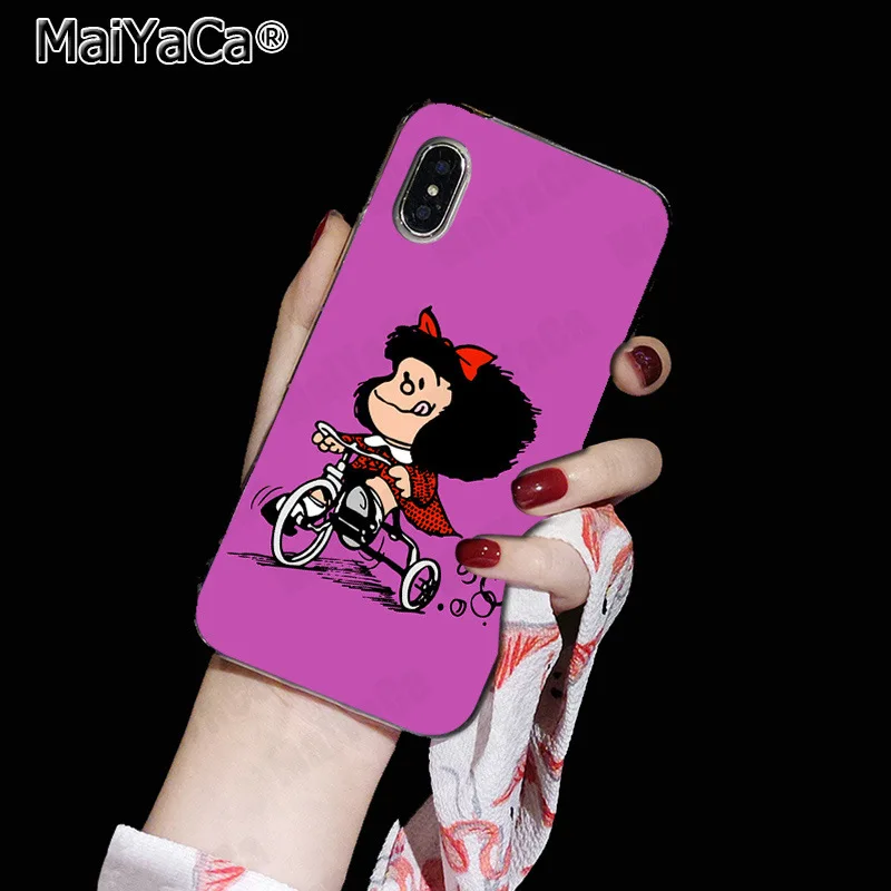 MaiYaCa милая девушка mafalda Забавный чехол для телефона для iphone 11 pro 8 7 66S Plus X 10 5S SE XR XS MAX