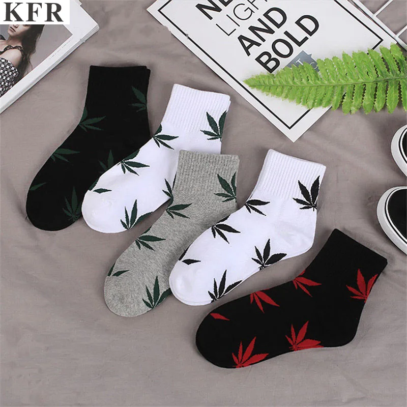 

Weed Socks Cotton Harajuku Skateboard Hip Hop Maple Leaf Socks Women's Street Boat Socks Bamboo Funny Korean Socks Plus Size