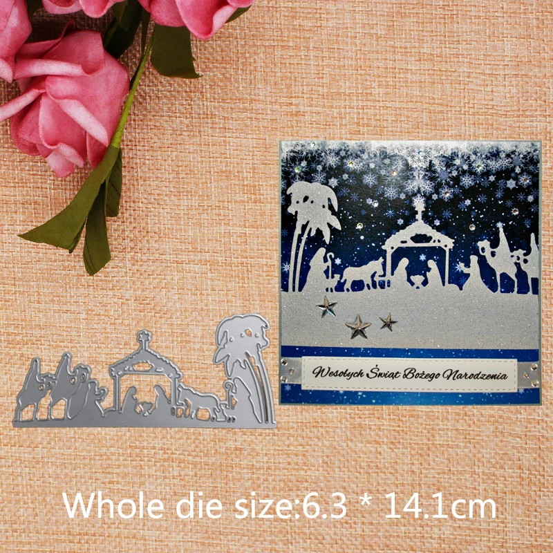 

Tree People Animal Metal Cutting Dies for DIY Album Scrapbook Embossing Paper Craft Creative Animal Template Stencil Stamps Dies