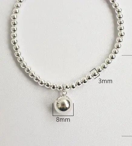 925 стерлингового серебра браслеты для женщин, браслеты, вставку внутрь эластичного ремешка 3 мм Полые бусины браслеты bracciali ювелирные изделия