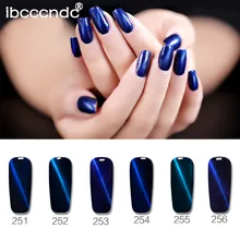 IBCCCNDC 7 мл синий Кошачий глаз УФ Гель-лак замачиваемый Светодиодный УФ гель для ногтей Дизайн Лак esmaltes para pintar unha nagellak