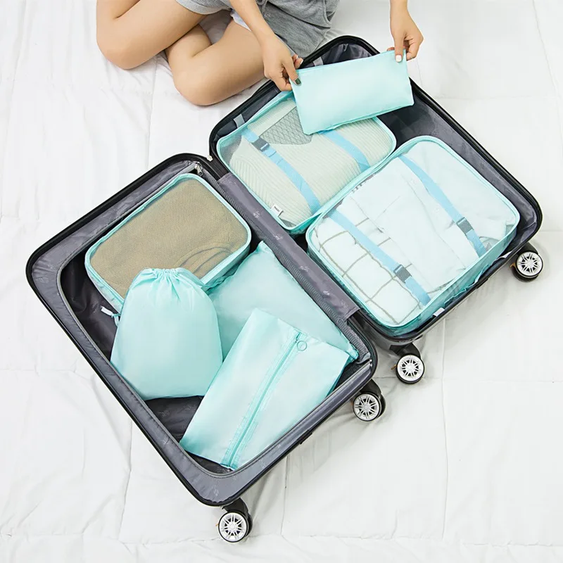 

Travel Storage Bag Set for Clothes Tidy Organizer Wardrobe Suitcase Pouch Travel Organizer Bag Case Shoes Packing Cube Bag