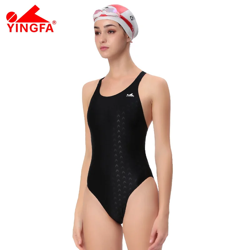 Yingfa fina одобренный цельный тренировочный костюм для соревнований, Женский Водонепроницаемый купальник из кожи акулы, купальник для девочек размера плюс, купальные костюмы