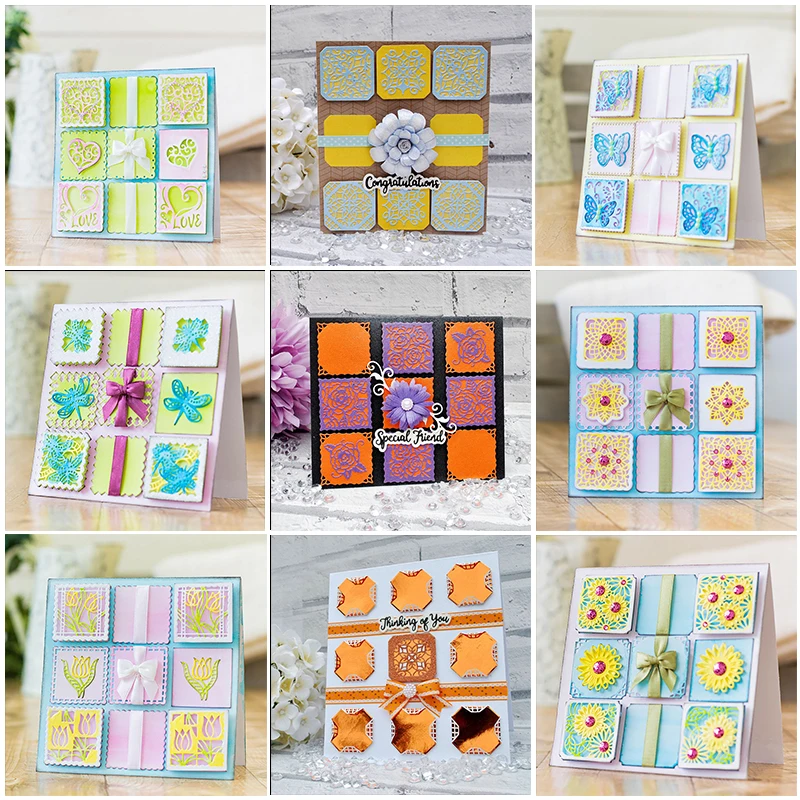 

JC New Metal Cutting Dies for Scrapbooking Die Cut Lace Frame Cover Stencil Folder Card Making Handmade Album Craft Model Decor