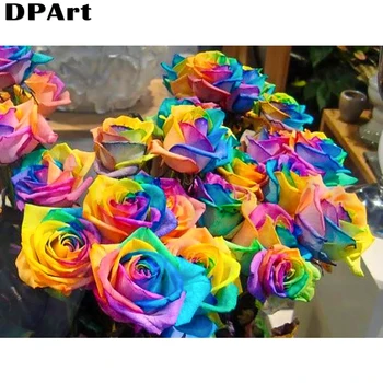 

Diamond Painting Full Square/Round Drill Coloured Rose Bouquet 5D Daimond Painting Embroidery Cross Stitch Kit Rhinestone Zou273