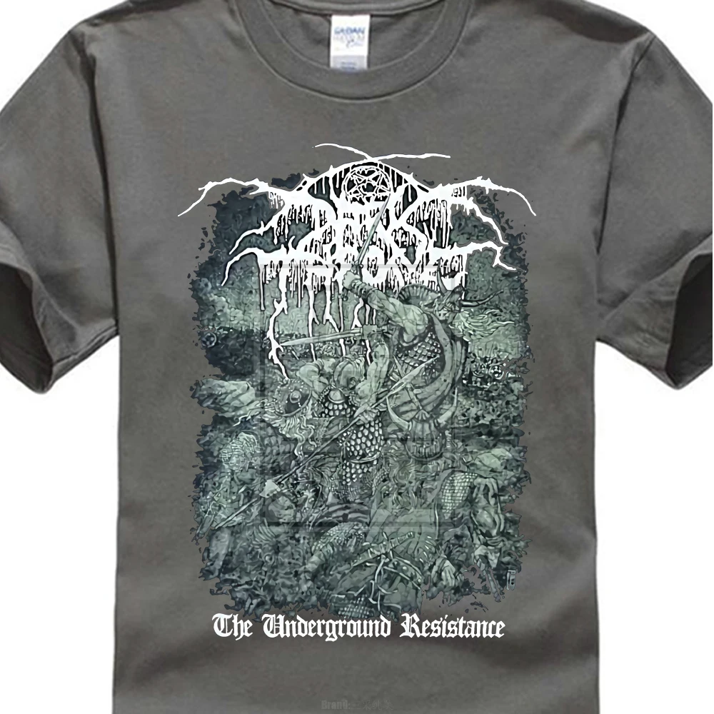 Darkthrone подземное сопротивление рубашка s m l Xl черный металл футболка Темный трон - Цвет: Charcoal