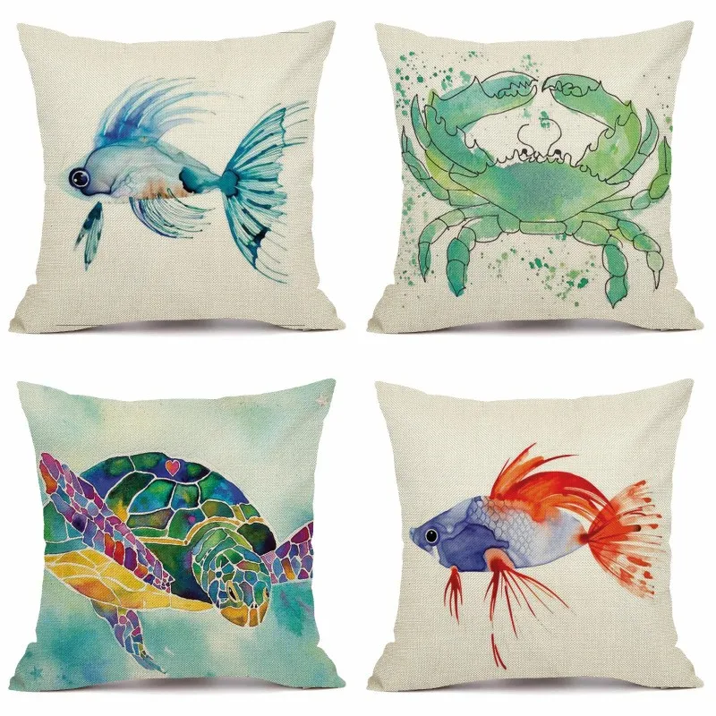 

XUNYU Cartoon Animal Pillowcase Sofa Square Decorative Throw Pillow Cover Car Cushion Cover 45X45cm AC168