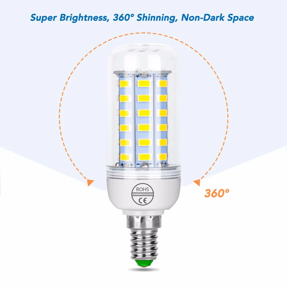 SMD 5730 светодиодный светильник-Кукуруза E27 bombillas светодиодный 5 Вт 7 Вт 12 Вт 15 Вт 18 Вт 20 Вт E14 220 В светодиодный светильник 3 Вт высокой мощности для домашнего интерьера 200-240 В