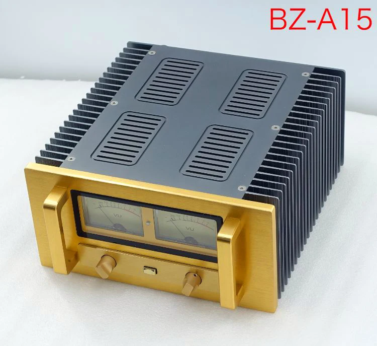 

VU Meter gold All aluminum amplifier chassis / class A / Pre-amplifier chassis / AMP Enclosure / case / DIY box (240*120*258mm)