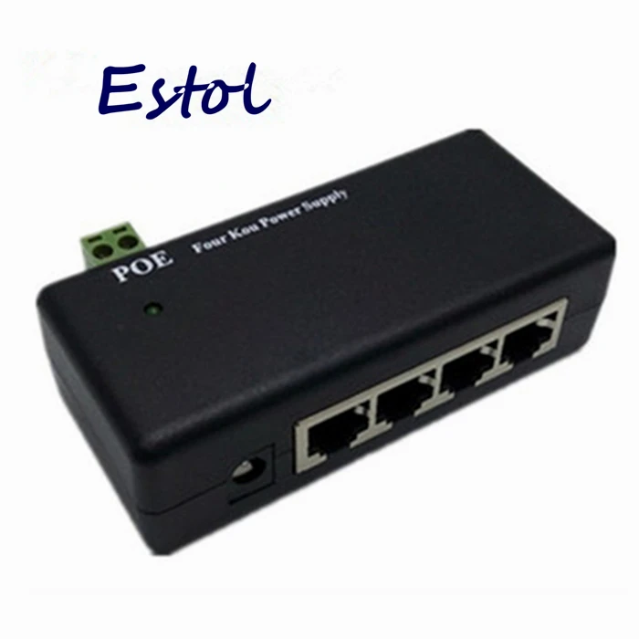 New coming 4 LAN Ports Passive Power Over Module Injector DC 9