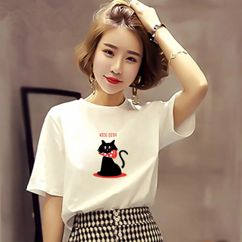 

2019 Summer New Harajuku Printed Women T-shirts Casual Loose Tee Tops Summer Short Sleeve Female T shirt Women Clothing