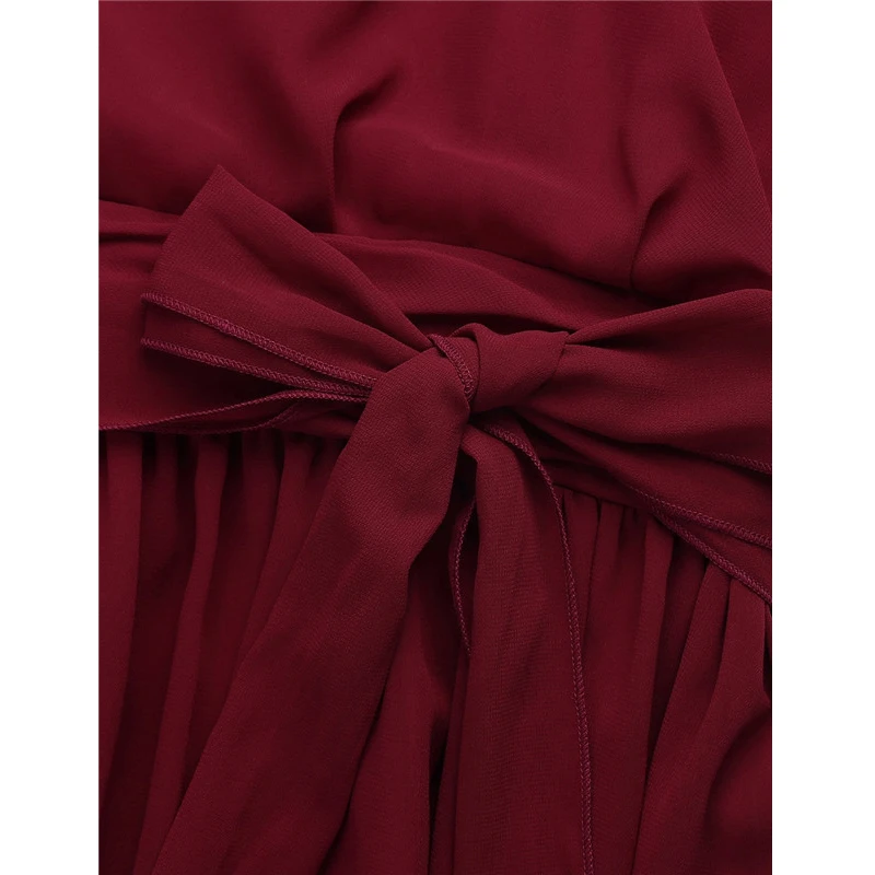 Vestido de Dama de Honra Festa de Casamento sem Mangas Vestido de Baile de Formatura Vestido de Comprimento Mulheres Senhoras Elegante Chiffon Longo Halter Completo 10 Mulheres senhoras elegante chiffon longo vestido de