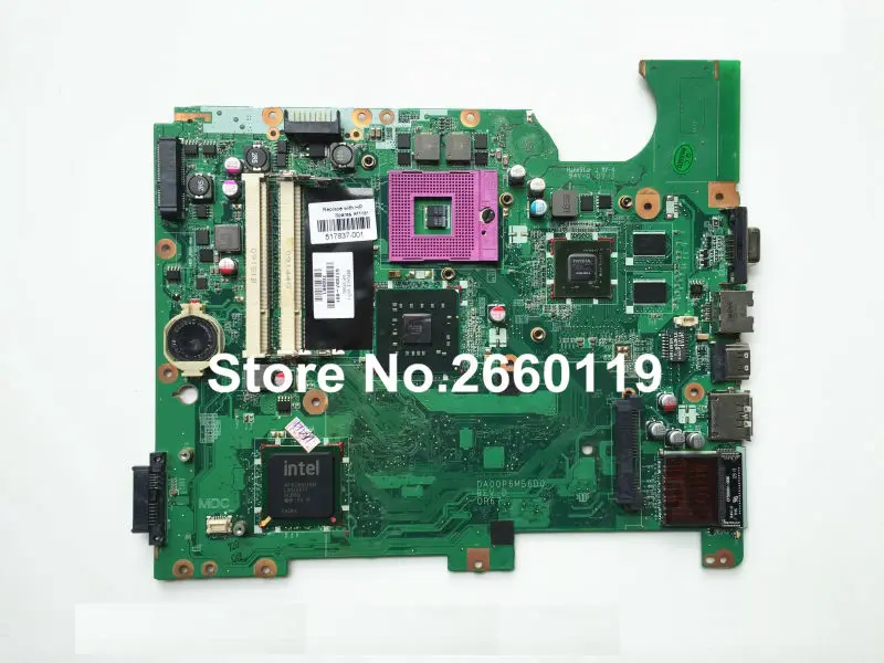 laptop motherboard for HP CQ61 G61 GL40 517837-001 system mainboard fully tested and working well