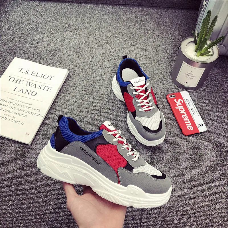 Women Old Sneakers 2019 New Spring Autumn Net Red Korean Version of Harajuku Style Wild Mesh Casual Shoes Female | Обувь