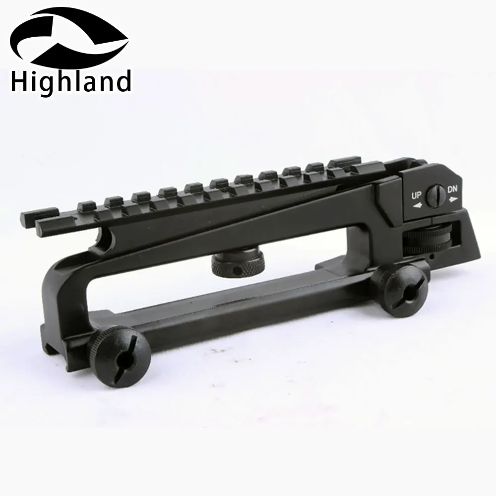 

Hunting Metal Detachable Black Carry Handle Dual Apertures A2 Rear Sight and Picatinny Rail Combo Mount For M4 M16