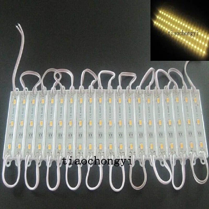 Супер яркий 5630 SMD 3 светодиодный теплый белый водонепроницаемый модуль