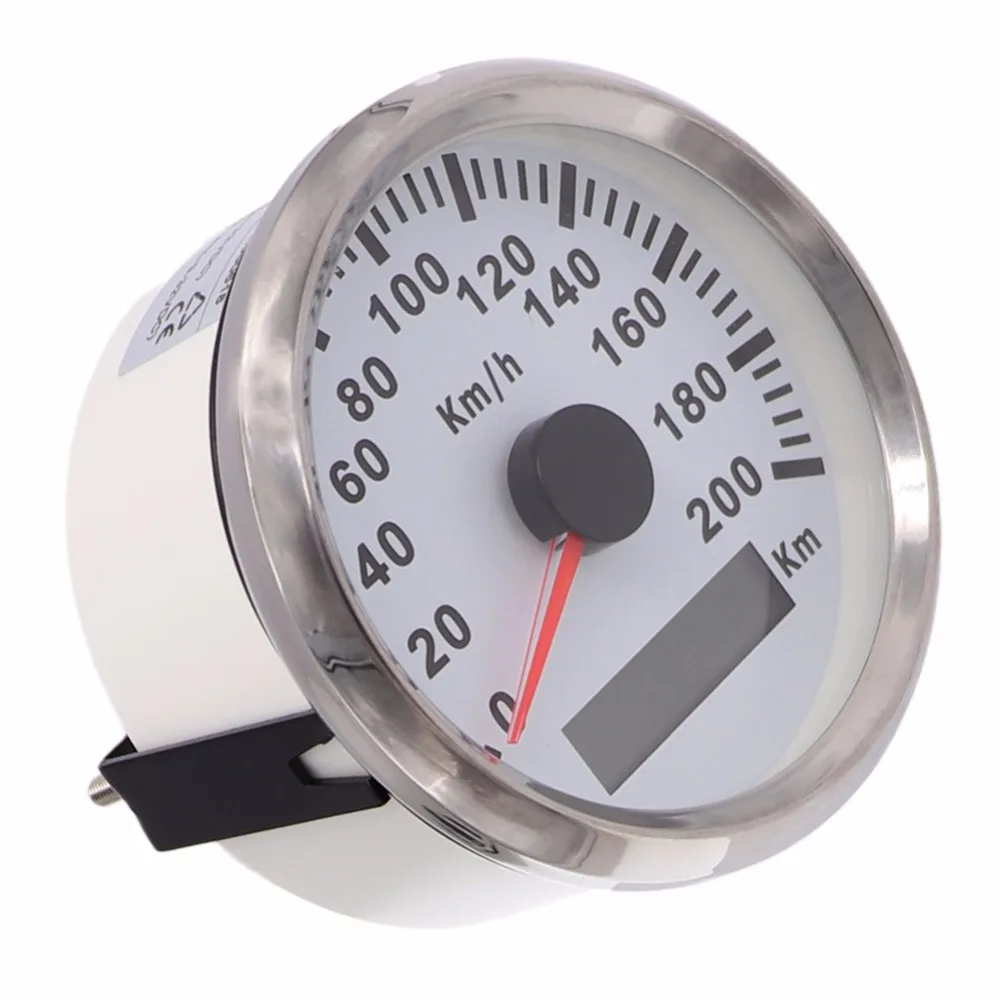 

Stainless Steel Marine GPS Speedometer Gauge 85mm Waterproof 200 Km\h 120 Km\h Lcd Speedometer for Car Boat 9~32V with Backlight