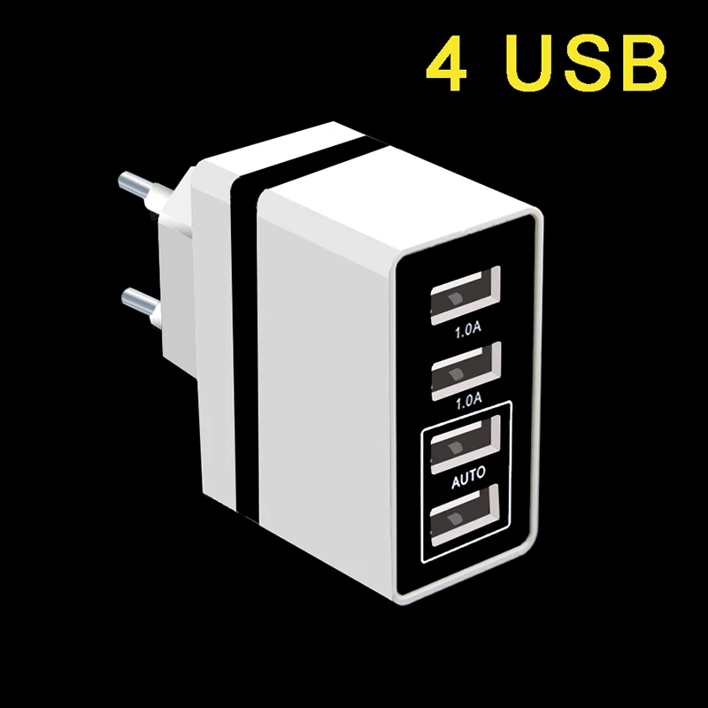 Thbelieve 3 in 1 Data Cable 5V 4 USB EU Charge Fast Multi Charger Private DATA Transmission Cords For iPhone Micro USB Type-C (1)