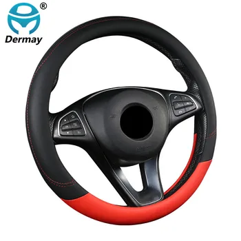 

New Steering Wheel Cover PU Leather M Size Fit Lada VW Golf 4 6 Ford Focus 2 Kia Forte BMW e87 G30 Mitsubishi Lancer Mazda etc.